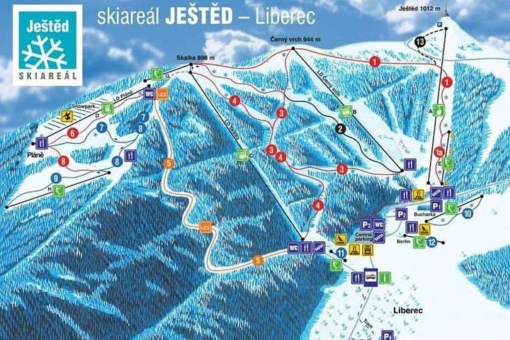 Prague to Ještěd: Full-Day Ski & Snowboard Tour with Lessons, Lift Pass and Rental photo 2