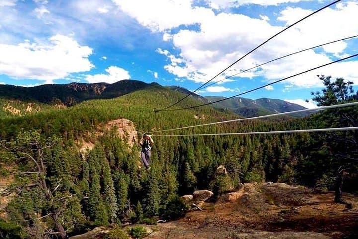 Fins Course Scenic Zipline Tour Over Seven Falls Canyon — Colorado Springs Zipline Adventure photo 6