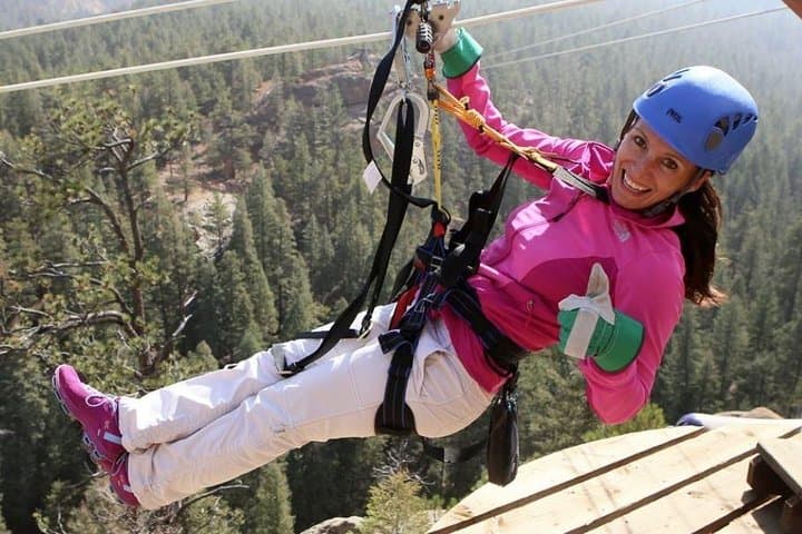 Fins Course Scenic Zipline Tour Over Seven Falls Canyon — Colorado Springs Zipline Adventure