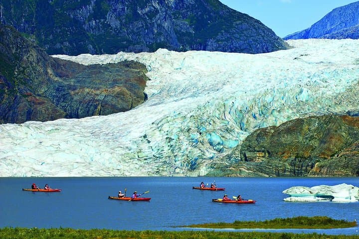 Glacier-Edge Kayaking on Mendenhall Lake with Gold Creek Salmon Bake