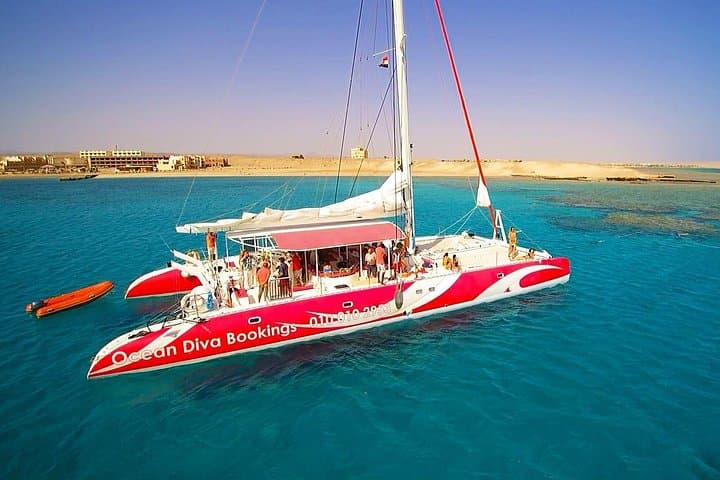 Red Sea Catamaran Sailing Tour from El Gouna – Snorkel Secret Reefs & Dolphin Watching photo 2