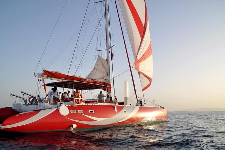Red Sea Catamaran Sailing Tour from El Gouna – Snorkel Secret Reefs & Dolphin Watching photo 1