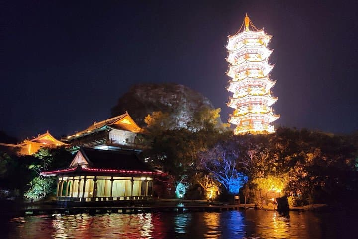 Guilin Four Lakes Night Cruise — Sun & Moon Pagodas & City Lights photo 3