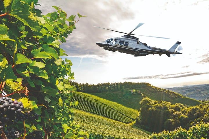 Helicopter Wine Tour from Florence to Tenuta Torciano — Fly Over San Gimignano & Vineyard Lunch