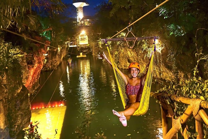 Xplor Fuego Night Adventure: Zip Lines, Caves & Cenotes Near Cancun
