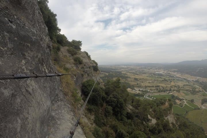 Baumes Corcades Via Ferrata: 69m Tibetan Bridge Near Centelles, Spain