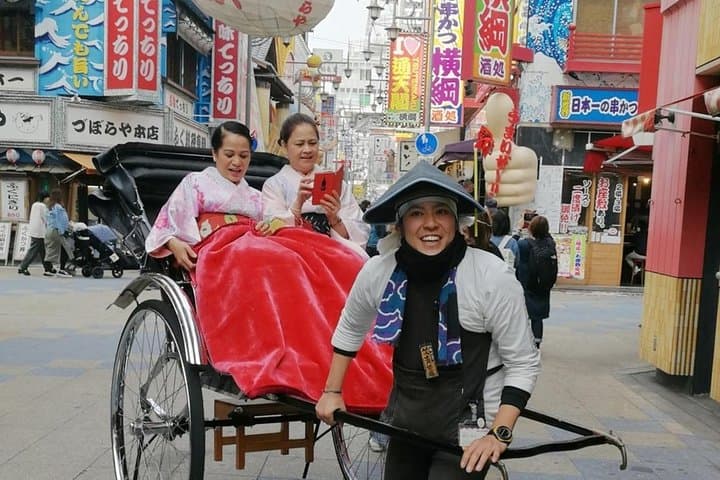 Shinsekai Rickshaw & Kimono Experience: Ride, Dress, and Explore Osaka photo 4