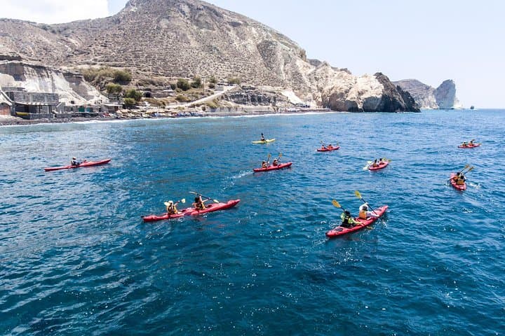 Sea Kayaking Santorini: Paddle the Red, Black & White Beaches with Lunch photo 2