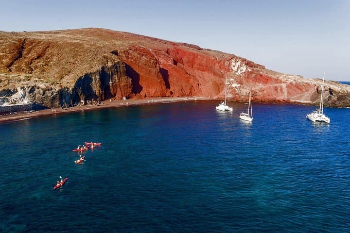 Sea Kayaking Santorini: Paddle the Red, Black & White Beaches with Lunch photo 3