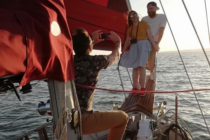 Sunset Proposal on a Vintage Sailboat in Lisbon photo 4