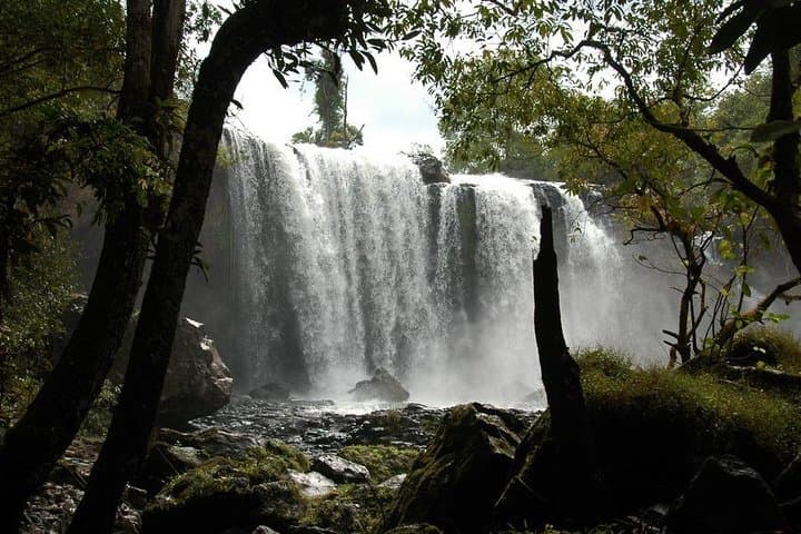 Phnom Kulen & Kompong Khleang Day Trip — Waterfall Swim, Reclining Buddha, Stilt Village