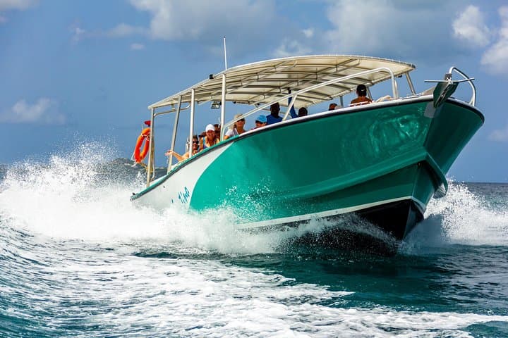 St Maarten Motorboat Cruise to Creole Rock, Tintamarre & Pinel photo 1
