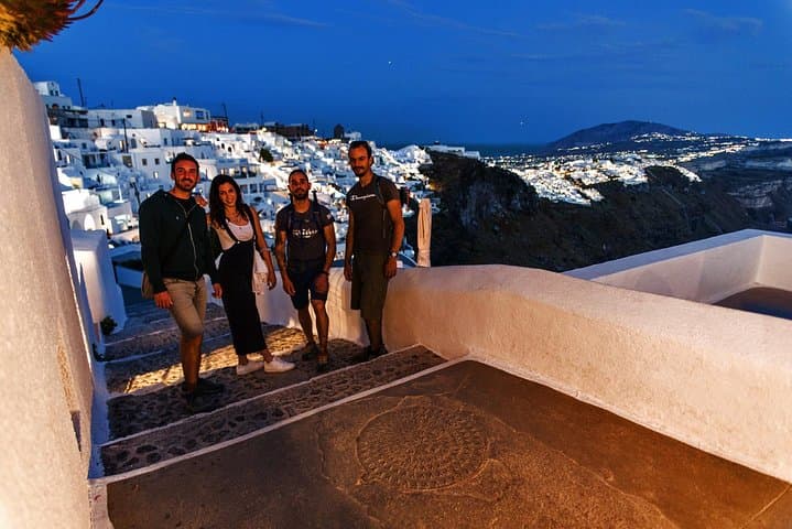 Santorini Night Hike, Wine Tasting and Dinner — Fira to Imerovigli After Dark