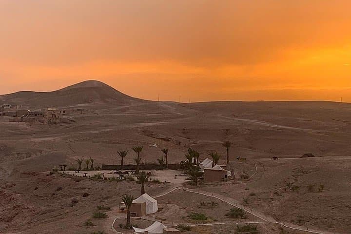 Sunset Camels & Starry Tagine: Agafay Desert Dinner from Marrakech