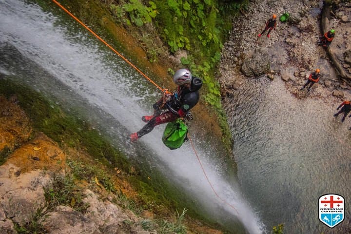 Kutaisi Canyoning & Rappelling in Txopra Valley — 8 Waterfalls, 55m Rappel photo 6