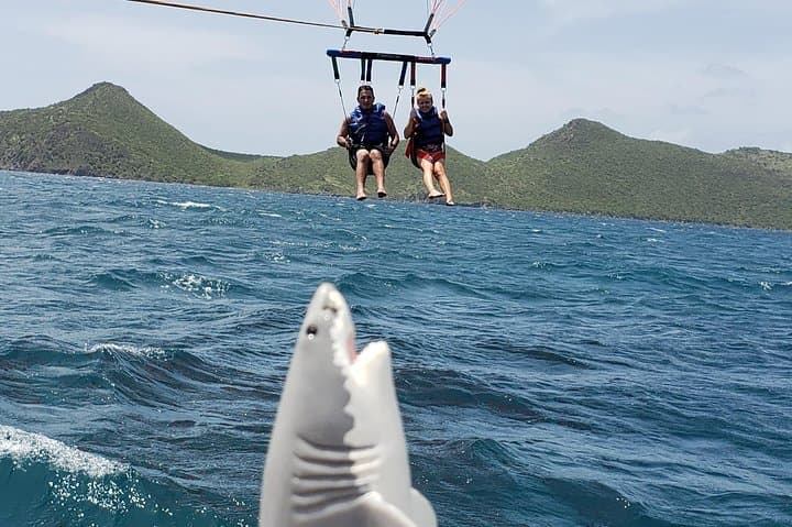 Parasailing in St Kitts: 600ft Sky Rides with St. Kitts Water Sports photo 4
