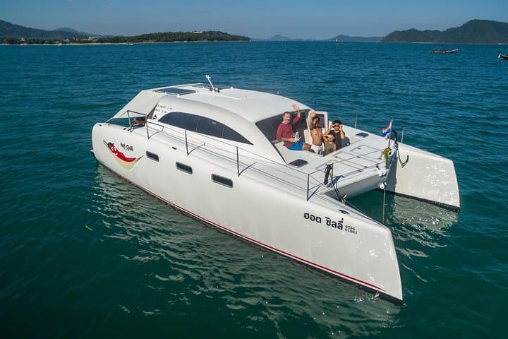 Phuket New Power Catamaran: Phang Nga & Phi Phi Day Charter from Chalong