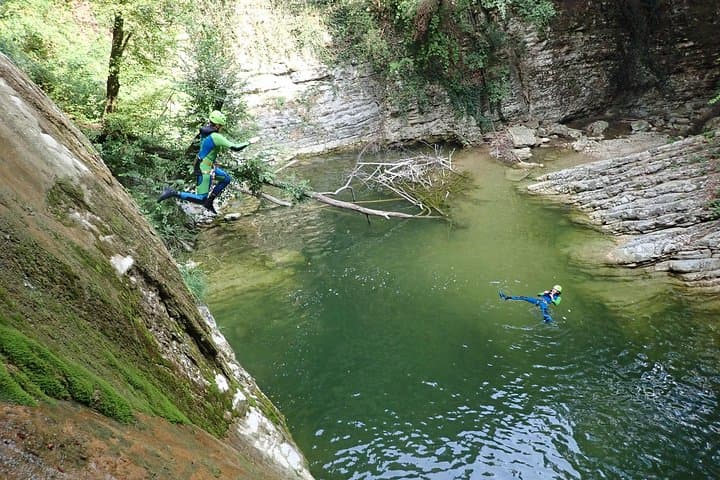 Vione Canyoning: Lake Garda 45m Abseil and 8m Jump Adventure photo 2