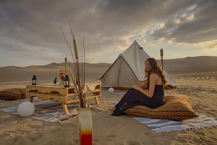 Overnight Glamping in Huacachina Desert — Dune Buggies, Sandboarding & Lagoon Views photo 3