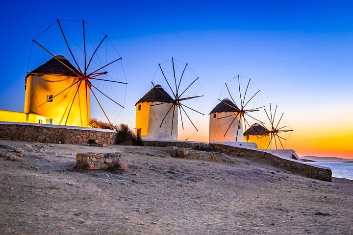 Day Trip from Athens to Mykonos — Ferry, Windmills & Aegean Swim