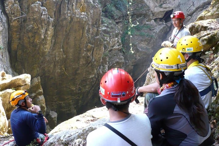 Basement Underground Exploration of Popocatl — Veracruz Cave Rappel to an Underground Waterfall photo 6