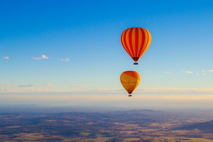 Sunrise Hot Air Balloon Over Gold Coast Hinterland with Vineyard Breakfast