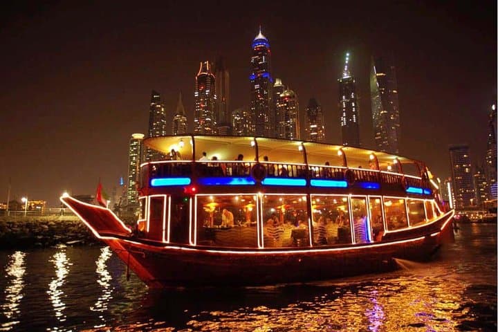 Dhow Dinner Cruise Dubai Marina — Romantic Evening Cruise with Live Entertainment