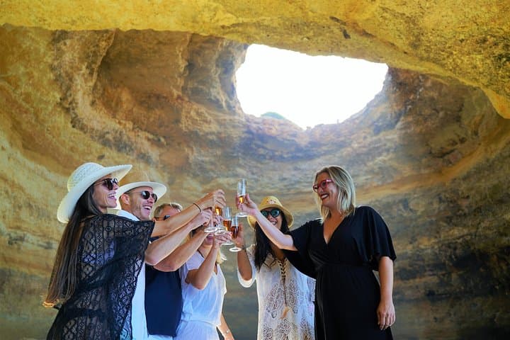 Benagil Cave Private Tour on a Sunseeker Portofino 53 — Vilamoura to the Algarve Sea Caverns