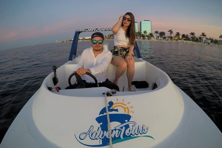 Campeche Boat Boardwalk Tour: Speedboat Seawall Sightseeing & Sunken Galleon