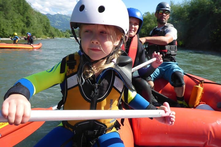 Family Rafting on the Iller River: Beginner Whitewater Adventure near Sonthofen