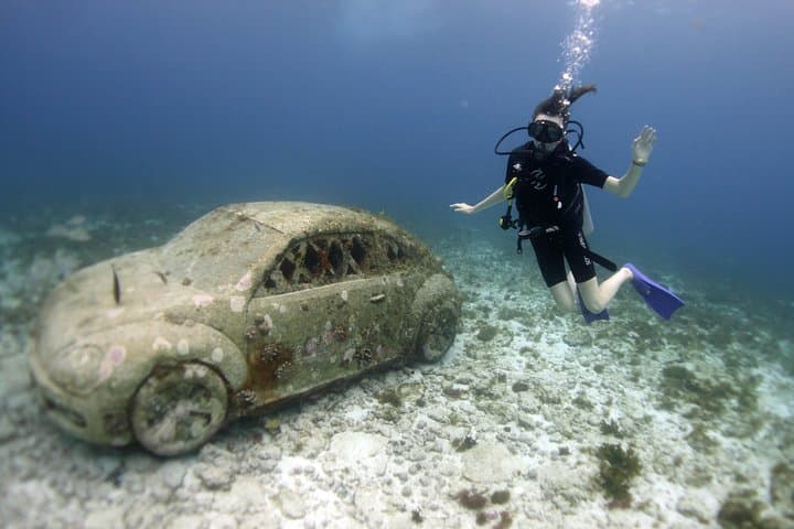 Scuba Diving MUSA Underwater Museum — Two-Tank Boat Dive from Isla Mujeres