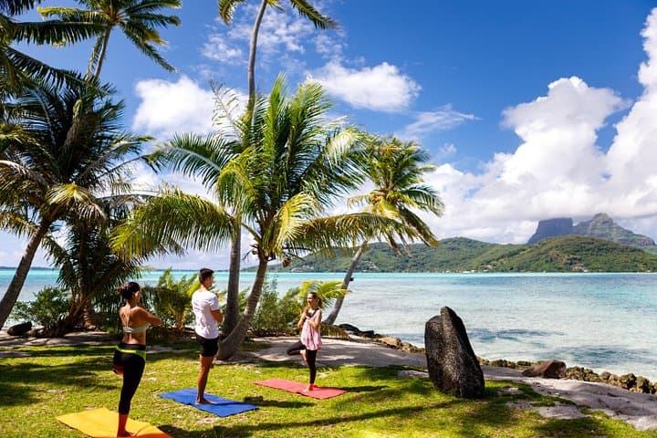 Half-Day Bora Bora Yoga and Snorkel on a Private Motu with Mt. Otemanu Views photo 1