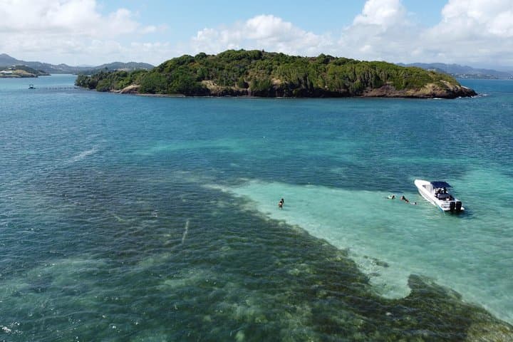 Martinique White Background Boat Tour: Turquoise Sandbanks & Coastal Cruise