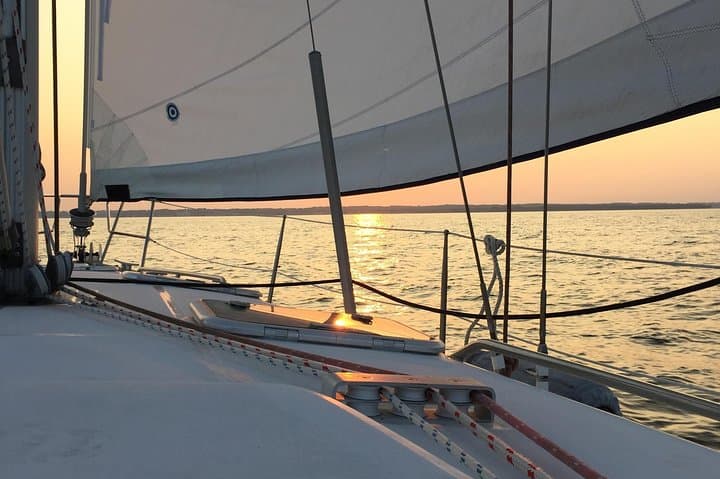 Sunset Cruise on the Chesapeake Bay: Calvert Cliffs & Wildlife Aboard a 42-ft Yacht