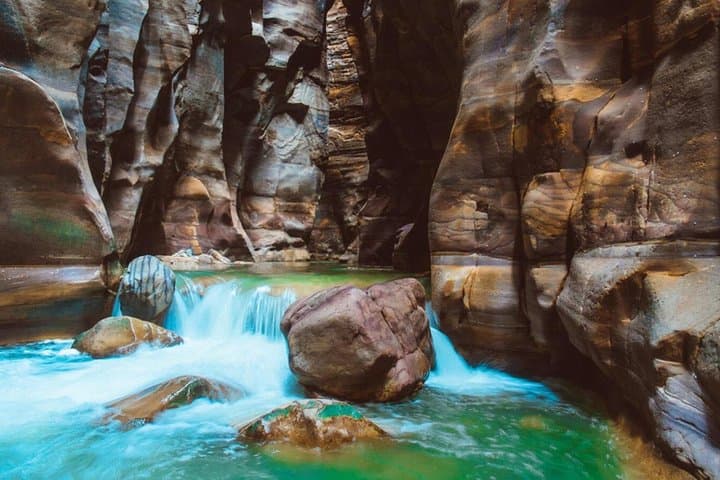 Wadi Al Mujib Siq Trail Day Tour from the Dead Sea: Canyoneering the Lowest Nature Reserve