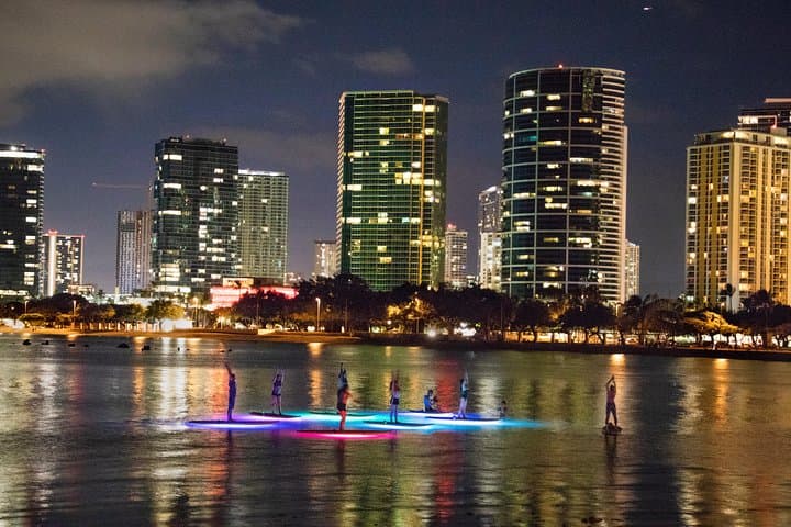 Night SUP Yoga in Honolulu: Paddle, Glow, and Flow on Magic Island photo 5