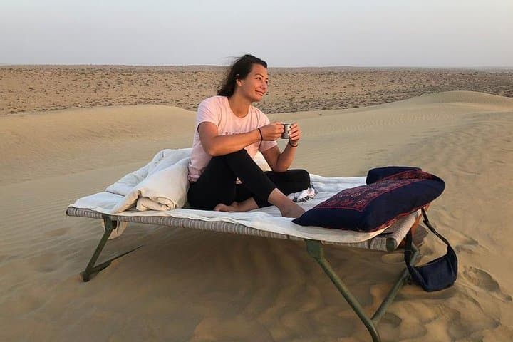 Overnight Desert Safari in Jaisalmer: Dunes, Ghost Village & Sunset Camp