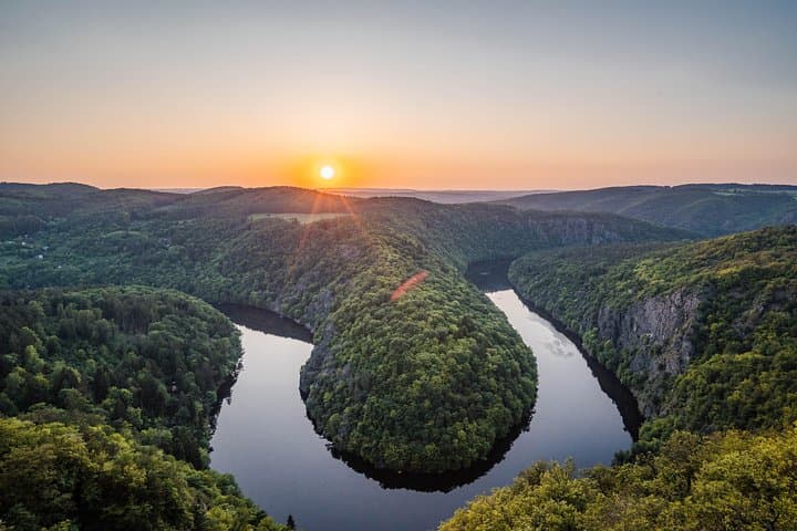 Sunset at Czech Horseshoe Bend: Viewpoint Maj Day Trip from Prague photo 6
