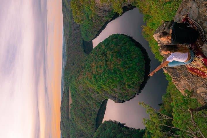 Sunset at Czech Horseshoe Bend: Viewpoint Maj Day Trip from Prague photo 4