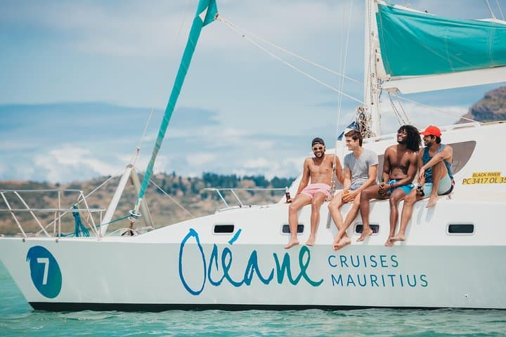 Full-Day Shared Catamaran Cruise to Île aux Bénitiers & Dolphin Watch — Tamarin, Mauritius