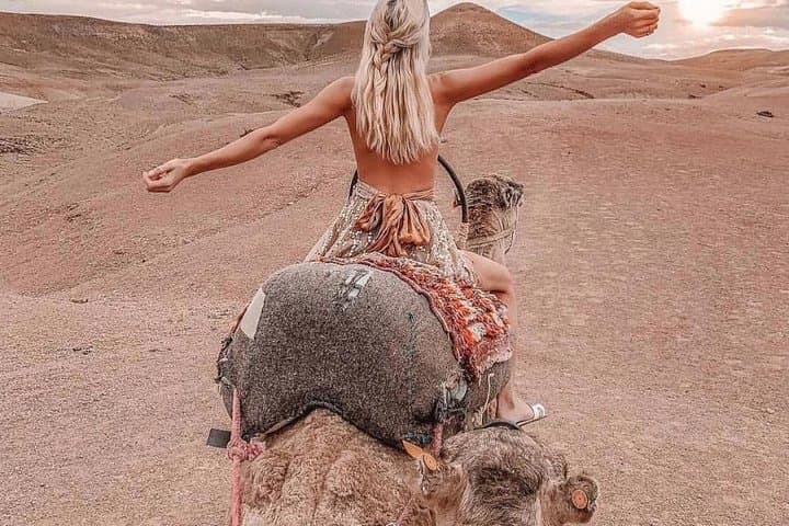 Sunset Camel Ride in the Agafay Desert — 3-Hour Dromedary Experience from Marrakech