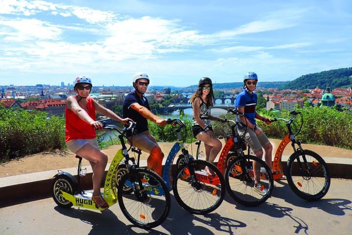 Medieval Prague by E-Bike & E-Scooter — Letná to Petřín Hill City Tour
