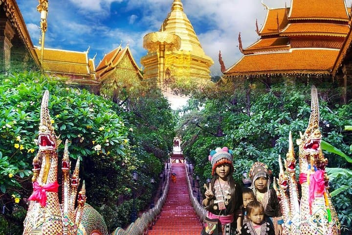 Doi Suthep & White Hmong Hilltribe Village Half-Day Tour from Chiang Mai