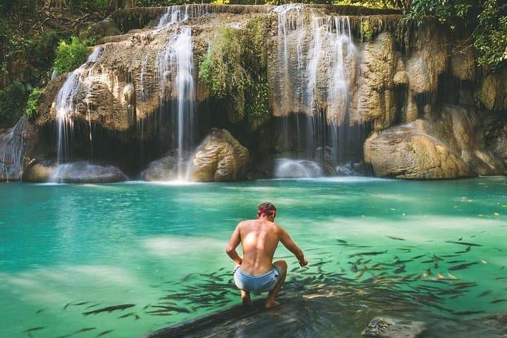 Mystical Waterfall and River Kwai: Private All-Inclusive Day Tour from Kanchanaburi
