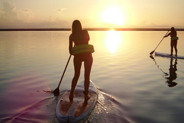 Bacalar Sunrise Paddle: Kayak & SUP Tour in the Lagoon of Seven Colors photo 3
