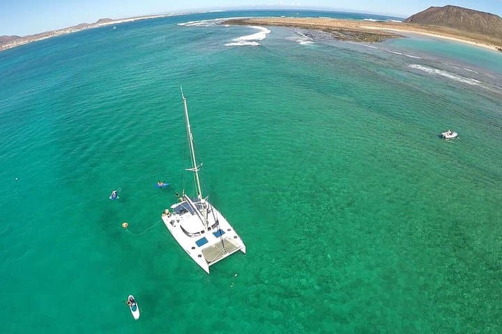 Catamaran Sailing to Isla de Lobos from Corralejo — 4-Hour Swim, Snorkel & Paella photo 3