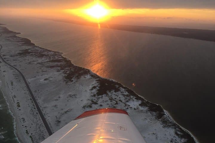 Sunset Champagne Beach Flight Over Pensacola — Private 40-Min Sunset Tour