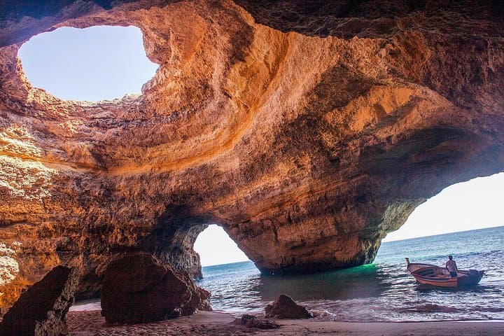 Benagil Cave Boat Tour from Lagos: Carvoeiro & AlgarSeco Minivan Excursion