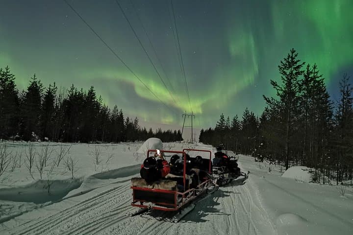 Northern Lights Sledge Ride in Rovaniemi: Arctic Snowmobile Sledge Aurora Tour photo 4
