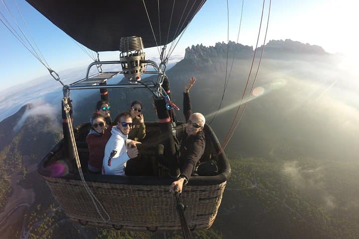 Float Over Montserrat: Barcelona Hot Air Balloon Ride with Champagne Toast